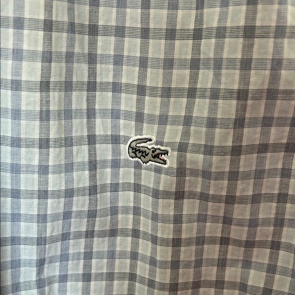Lacoste Men's Light Blue Plaid Shirt - Picture 3 of 4